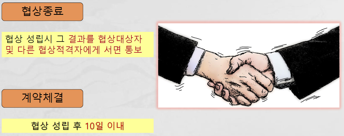 협상 종료 및 계약체결